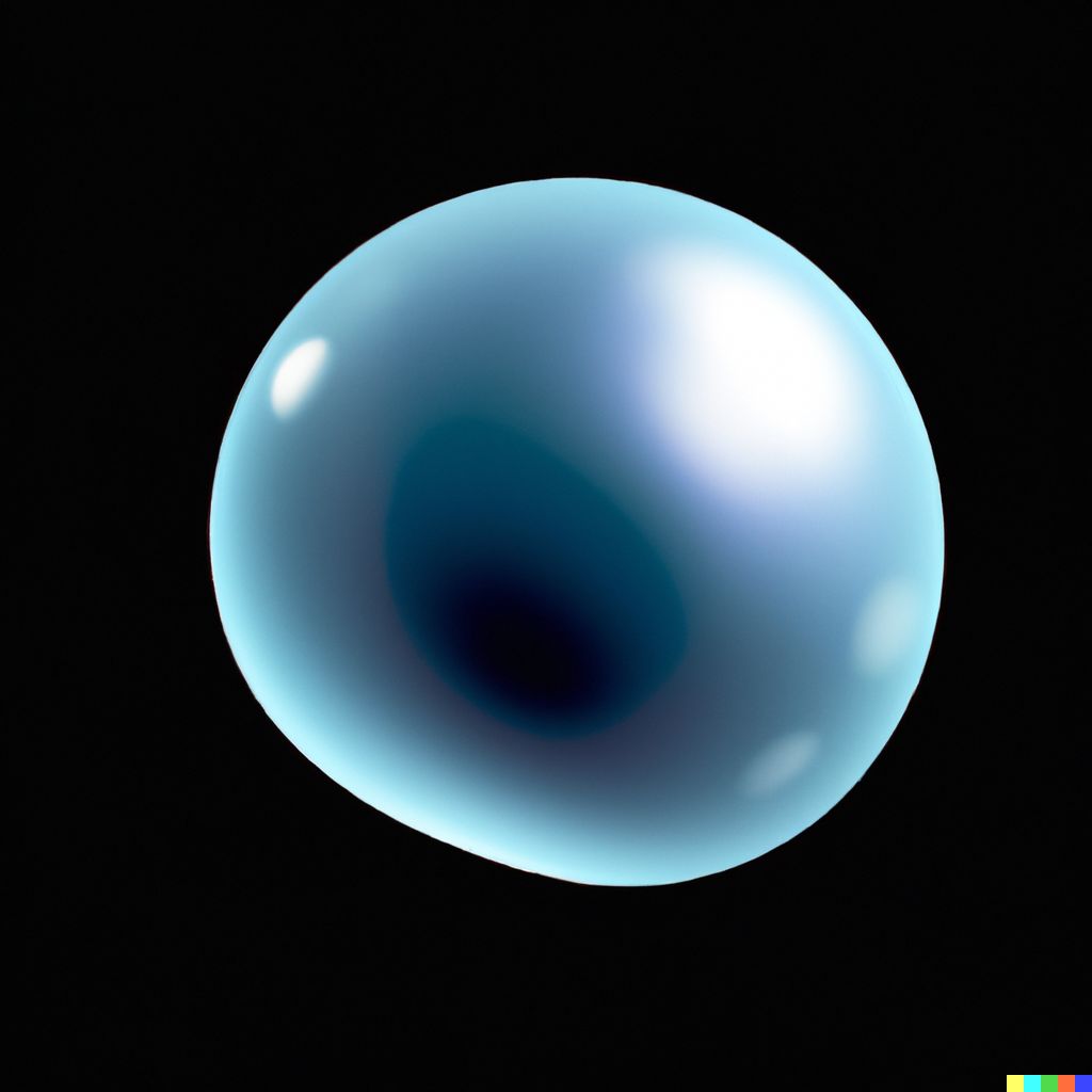DALL·E 2023-11-02 21.42.33 - semi transparent bubble with blue and white tint digital art